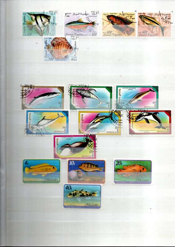 ALBUM 2ND HAND IN GOOD NICK WITH FISH THEMATICS. 8 PAGES/16 SIDES. NB: PLEASE READ BELOW!!
