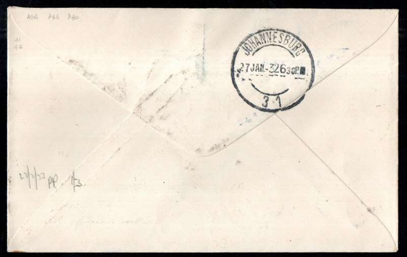SWA 1932 IMPERIAL AIRWAYS AIRMAIL COVER WINDHOEK TO JOHANNESBURG. AS PER SCANS. GREAT ITEM.