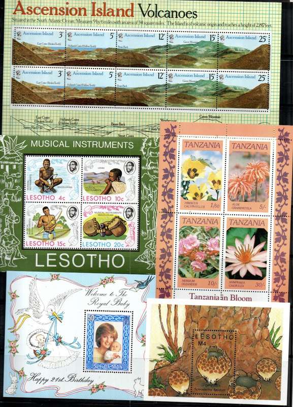 WORLD CLEARANCE LOT OF (X40+) UMM MINI SHEETS ETC. AS PER (X10) SCANS! GOOD VALUE. NICE THEMATIC MIX