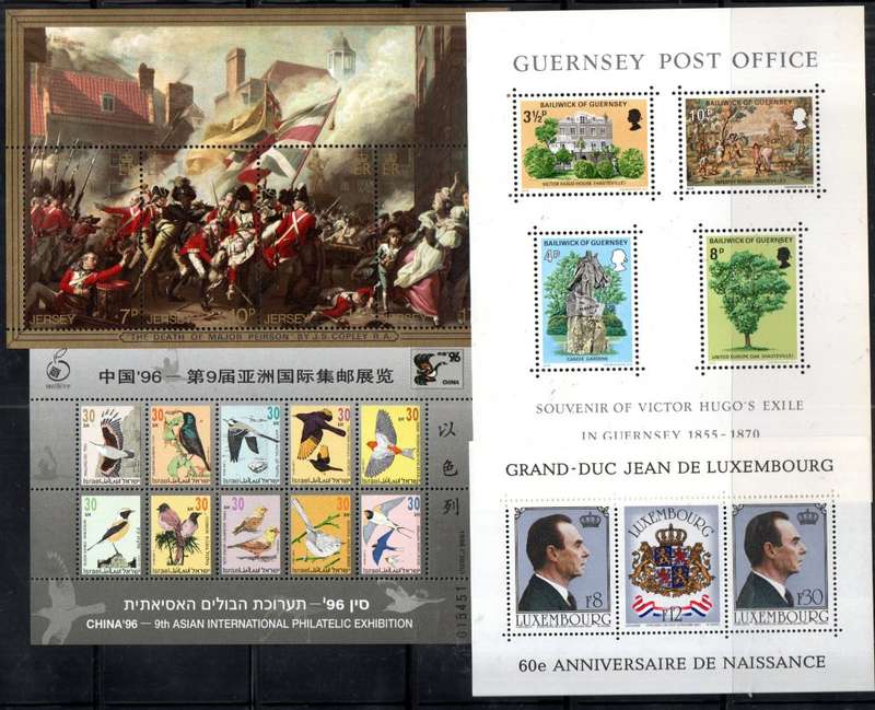 WORLD CLEARANCE LOT OF (X40+) UMM MINI SHEETS ETC. AS PER (X10) SCANS! GOOD VALUE. NICE THEMATIC MIX