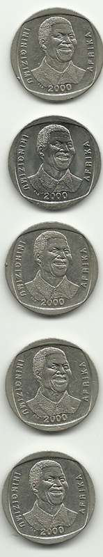 2000 R5 Mandela coins CIRCULATED