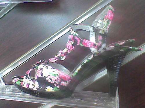 HOT ITEM! Sexy Ladies High Heel Black Floral Sandal Heel Embellishments-Crazy Wednesday Auction
