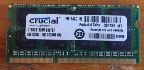 laptop 8GB Ram DDR3L 1333 Sodimm Mac