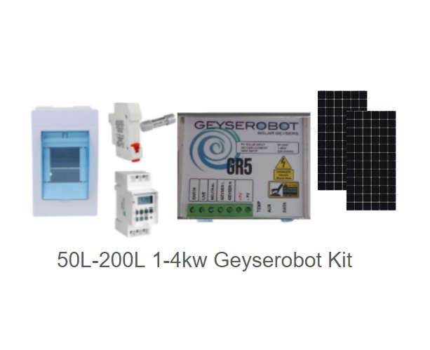 Electric solar Geyser Robot Conversion Kit- 2X 450WSolar panels included-Black Friday Auction