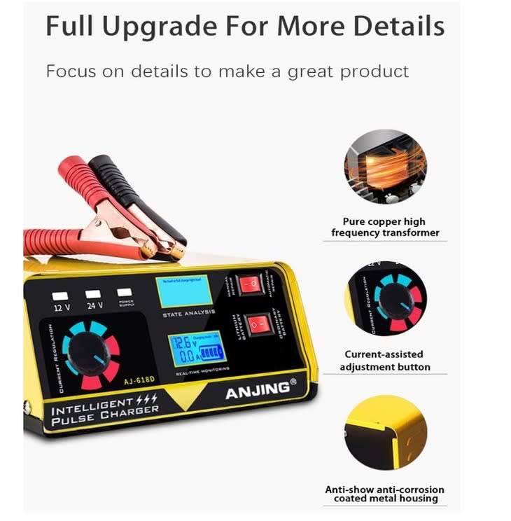 Smart Trickle Charger Maintainer Deep Cycle Battery Repair Charger 12V 24V