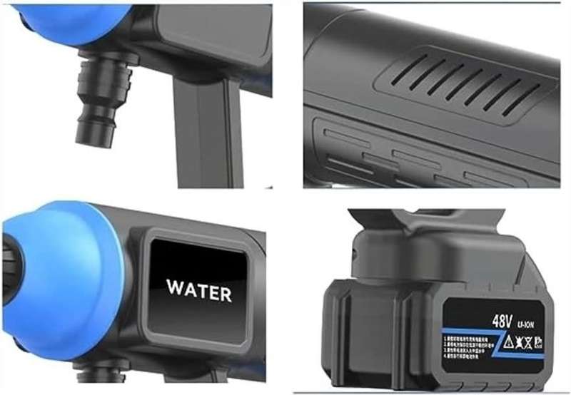 Electric 48V Cordless Water Spray Gun High Pressure Car Washer Cleaner