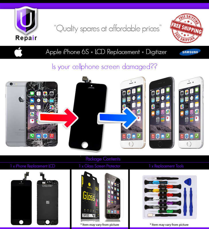 Apple iPhone 6s Plus LCD Replacement - BLACK - FREE SHIPPING - FREE TOOLS