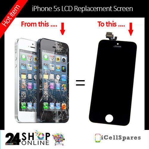 iPhone 5S LCD Screen Replacement (Black)