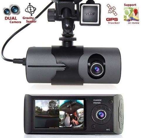 2.7" Vehicle Car DVR Camera Video Recorder Dash Cam G-Sensor GPS Dual Lens Camera