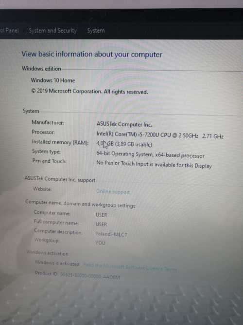 ASUS X541U - i5 7200 7th Gen
