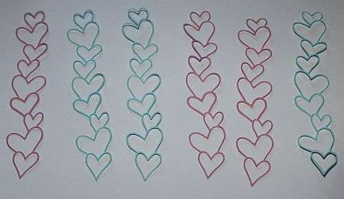 Twisting hearts die-cut shapes for Scrapbooking or Card making