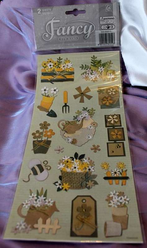 2 Sheets of Garden Stickers for Scrapbooking or Card making