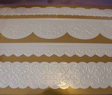 Embossed Border Stickers for Scrapbooking or Card making