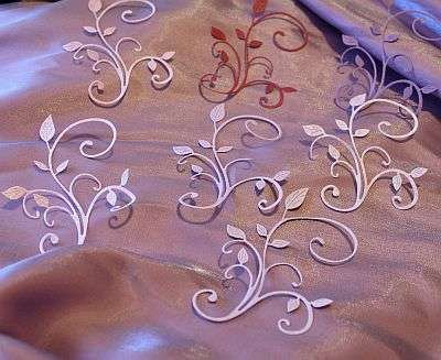 Leaves and swirls die-cut shapes for Scrapbooking or Card making