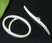 Oval Toggle Clasps Findings  (5 sets)