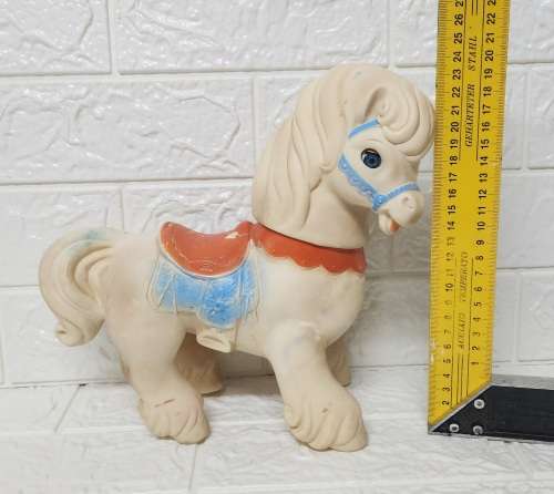 Rare 1961 Edward Mobley Large Size Rubber Pony Horse toy