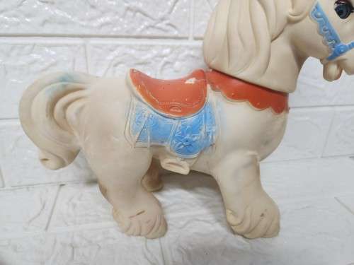 Rare 1961 Edward Mobley Large Size Rubber Pony Horse toy