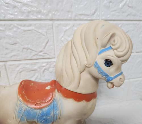 Rare 1961 Edward Mobley Large Size Rubber Pony Horse toy