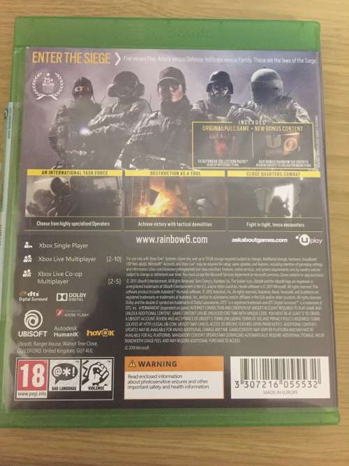 Rainbox Six Siege Advanced Edition XBOX One Game
