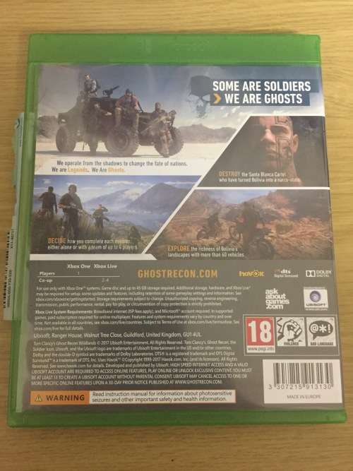 Ghost Recon Wildlands XBOX One Game