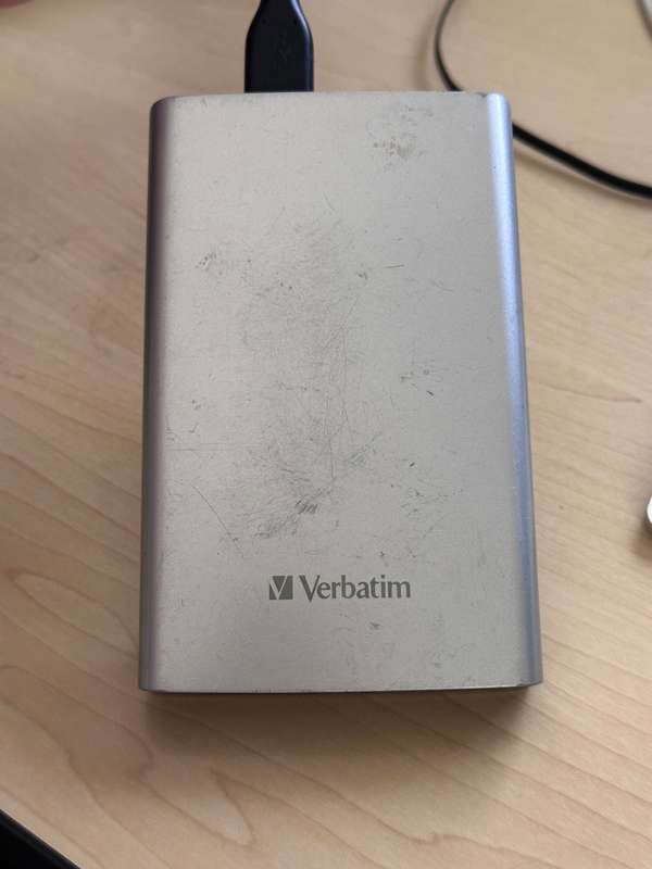 Pre-loved Verbatim 1TB External Hard Drive