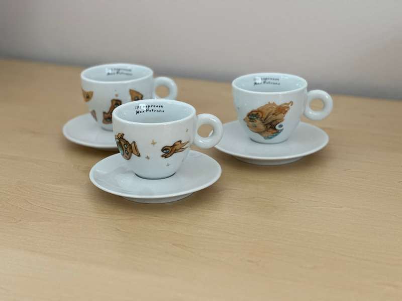 LIMITED EDITION Collectible `Illy Art` Max Petrone Cup & Saucer Set of 3 (All Designs) Made In Italy