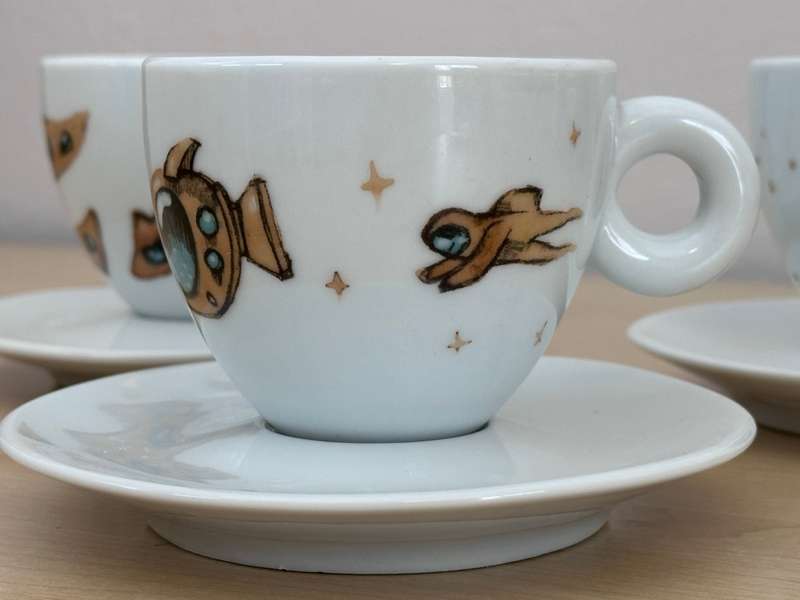 LIMITED EDITION Collectible `Illy Art` Max Petrone Cup & Saucer Set of 3 (All Designs) Made In Italy
