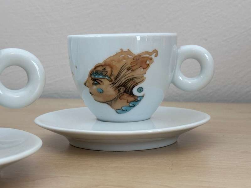 LIMITED EDITION Collectible `Illy Art` Max Petrone Cup & Saucer Set of 3 (All Designs) Made In Italy