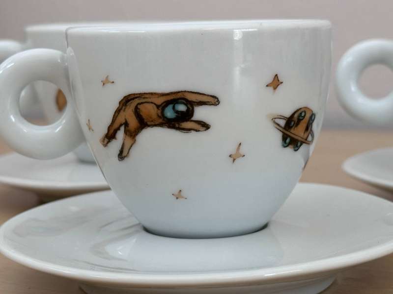 LIMITED EDITION Collectible `Illy Art` Max Petrone Cup & Saucer Set of 3 (All Designs) Made In Italy