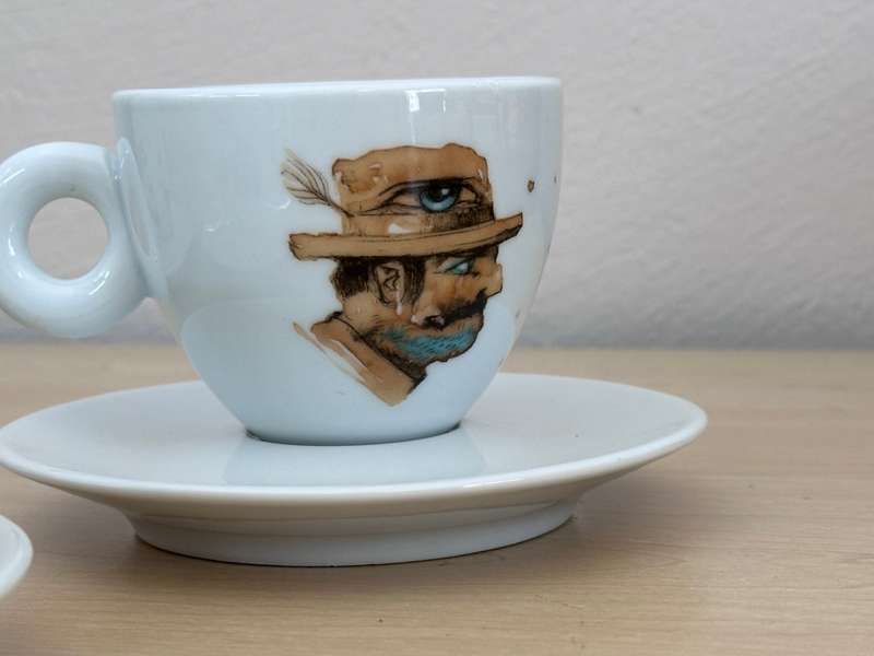 LIMITED EDITION Collectible `Illy Art` Max Petrone Cup & Saucer Set of 3 (All Designs) Made In Italy