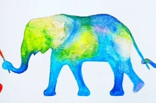 Original Painting by Lorna Pauls - Ellies 1 (42 x 14.8 cm or 16.5 x 5.8")