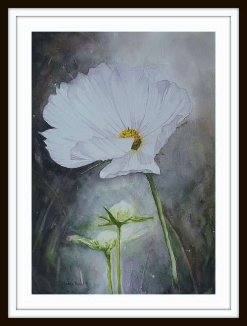 Original Painting by Lorna Pauls - Cosmos 2 (42 x 29.5 cm or 16.5 x 11.5")