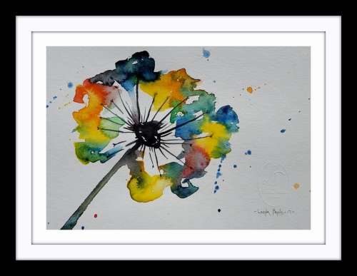 Original Painting by Lorna Pauls - Dandelion 1 (A4- 21cm x 29.5cm)