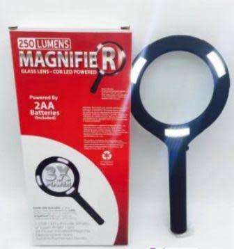 Handheld Magnifying Glass 250 Lumens LED Magnifier
