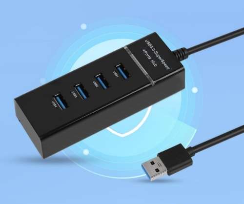 PS4 4 Port USB Expansion HUB USB 3.0 for PS4/ PS4 Slim/ PS4 Pro (Black)