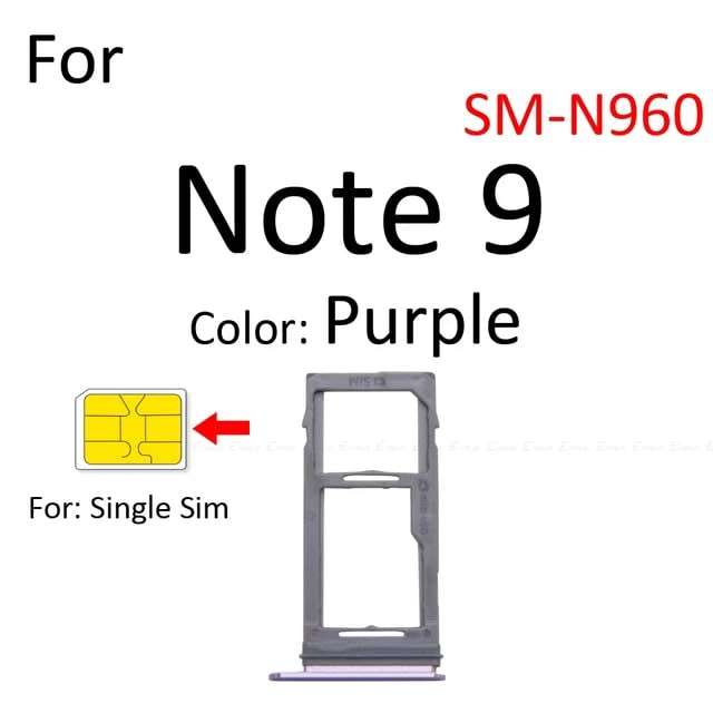 Samsung Note 9 Sim Tray - Single SIM Version (Local Stock) (Brand New)