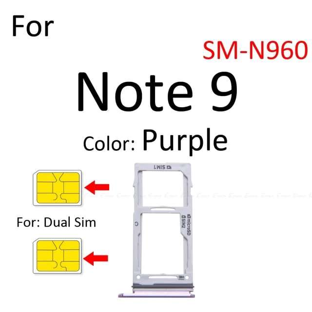 Samsung Note 9 Sim Tray - Dual SIM Version (Local Stock) (Brand New)