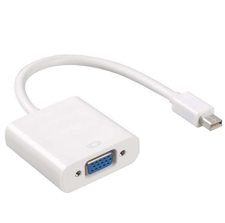 Mini Display Port To VGA Adapter For Apple - White (Local Stock) (Brand New)