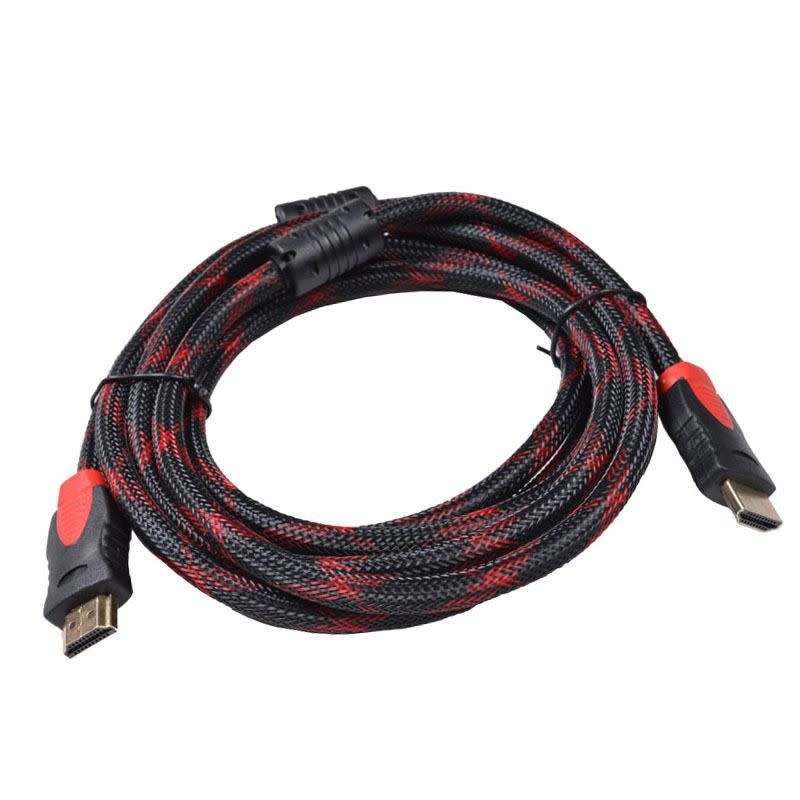 HDMi Cable Braided 3m - Black & Red (Local Stock) (Brand New)