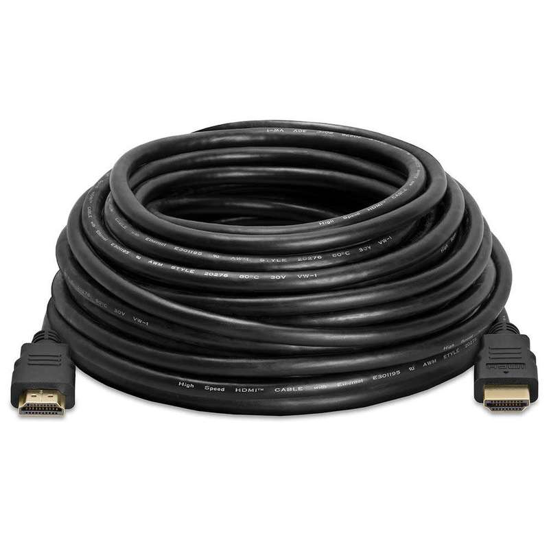 20m High-Speed HDTV Cable - Black
