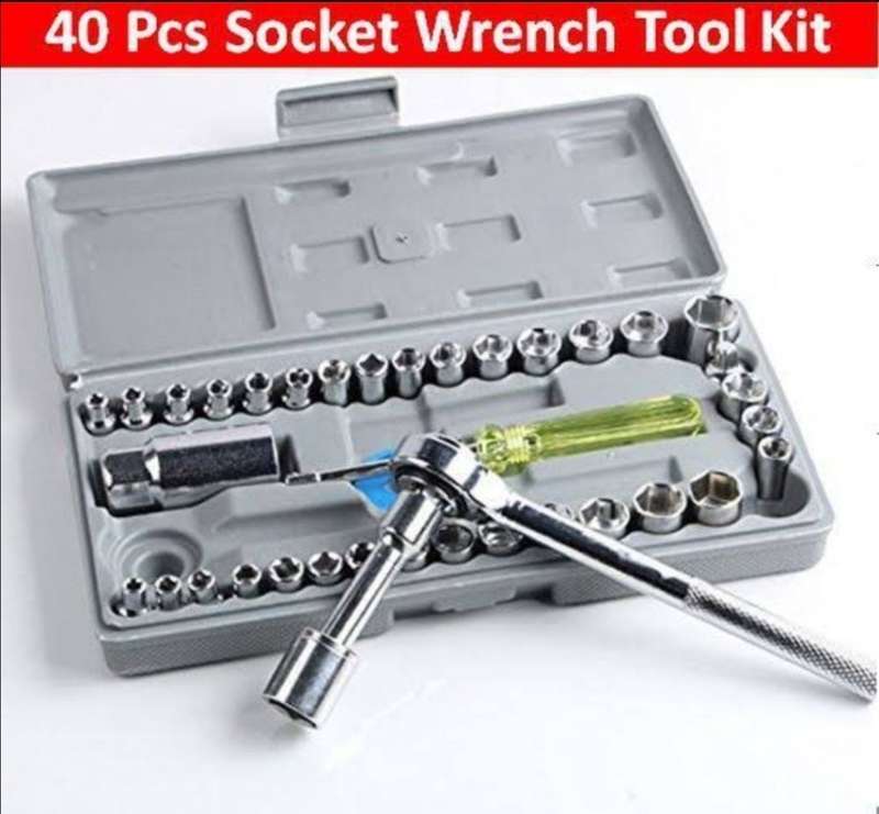 40 Piece Combination Socket Wrench Set in a Plastic Carry Case (Brand New) (Local Stock)