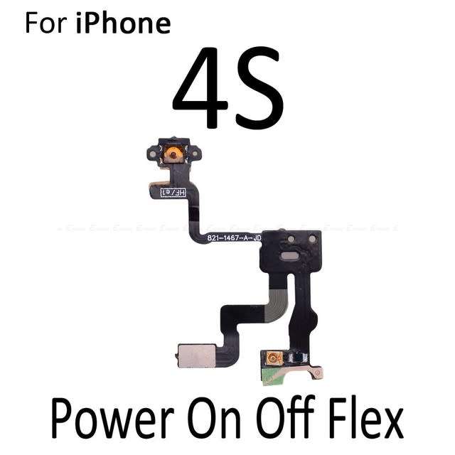 iPhone 4S Power Button Flex Replacement - ON and OFF Power Flex Cable (Brand New)