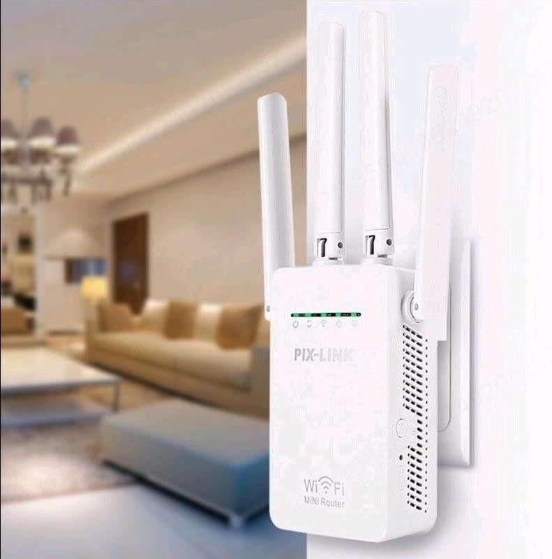 Wireless Wi-Fi Range Extender/Repeater 4 Antenna - Pix Link (Brand New) (Local Stock)