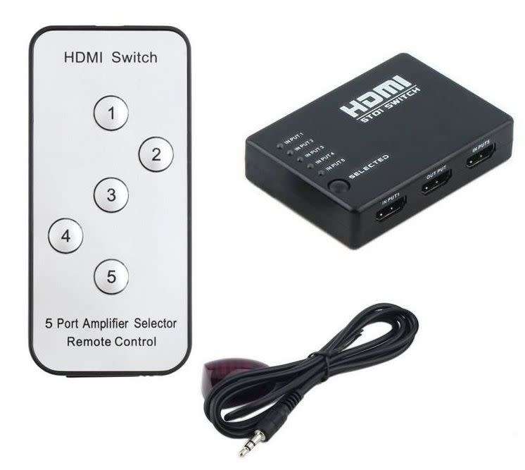 5 Port HDMI Amplifier switch with IR Remote Controller (Brand New) (Local Stock)