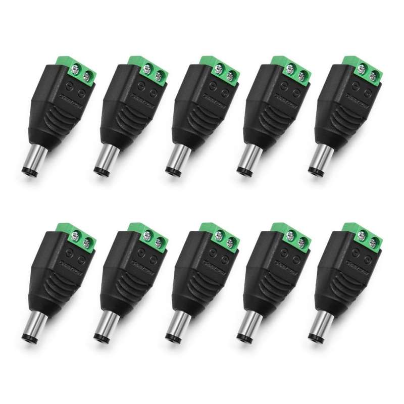 DC Plug 12V Power Connector For CCTV Camera Pack of 10 (Brand New) (Local Stock)
