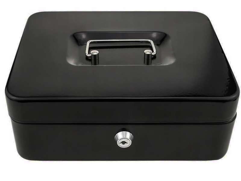 Petty Cash Box Metal Money Tray Holder Deposit Security Steel Safe Lock (Local Stock) (Auction Item)
