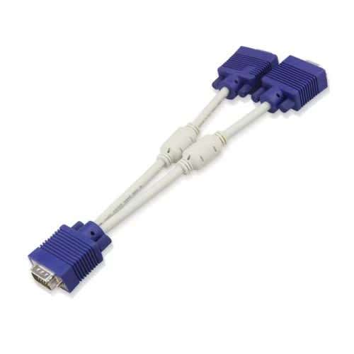 VGA 1 to 2 Splitter Adapter Cable HD Monitor Computer Monitor Projector (Local Stock) (Auction Item)