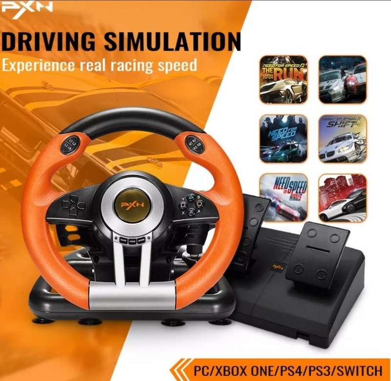 PXN V3 PRO Steering Wheel - Orange Edition Limited Colour (Local Stock) (Brand New)