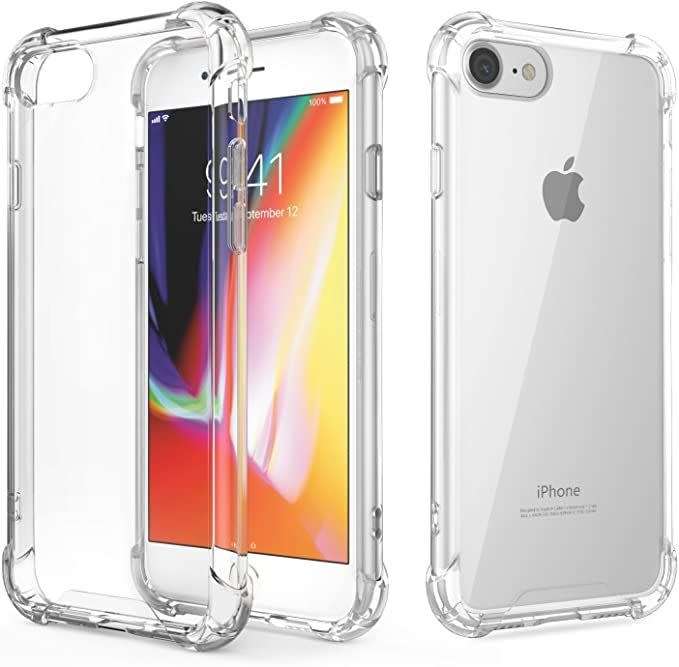 TPU Shockproof Clear Pouch Gel Case Back Cover for iPhone 8 (Local Stock) (Brand New)
