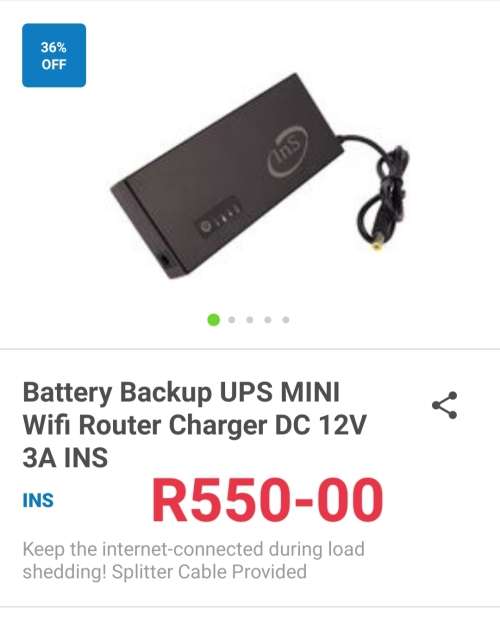 lithium Ion Battery Backup UPS MINI Wifi Router Charger DC 12V 3A Inverter
